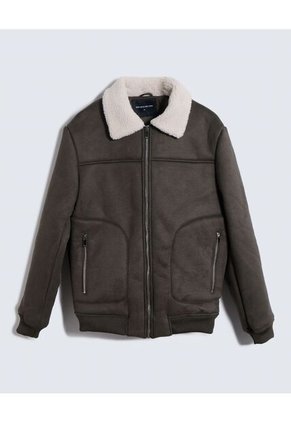 Chaqueta Para Hombre Shearling Color Verde Oscuro Marca Seven Seven #45080458