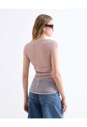 Camiseta  Para Mujer Manga Corta Cuello Redondo Color Rosa Marca Seven Seven #28096590