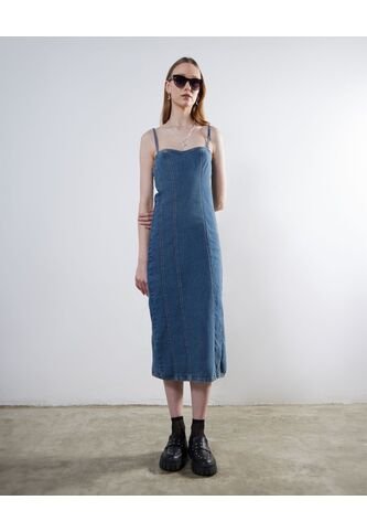 Vestido Para Mujer Manga Sisa Color Azul Medio Marca Seven Seven #28171302 Seven Seven