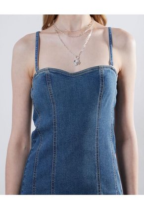 Vestido Para Mujer Manga Sisa Color Azul Medio Marca Seven Seven #28171302