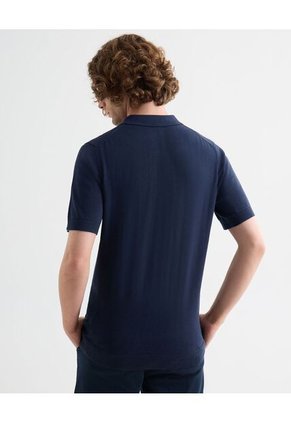 Polo Para Hombre Cuello Tejido Sin Bolsillo Color Azul Marca Seven Seven #45110885