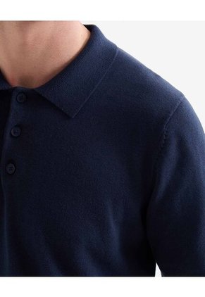 Polo Para Hombre Cuello Tejido Sin Bolsillo Color Azul Marca Seven Seven #45110885