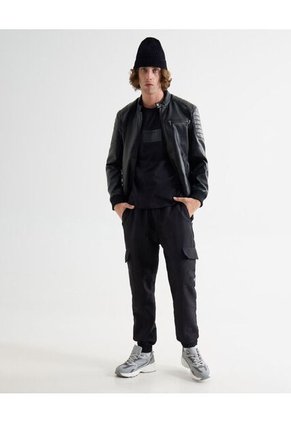 Chaqueta Para Hombre Pu Color Negro Marca Seven Seven #45080472