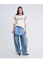 Jean Baggy Barrel Azul Claro  Para Mujer Azul Seven Seven de Seven Seven