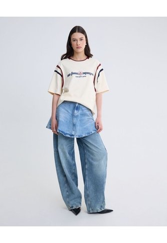 Jean Baggy Barrel Azul Claro  Para Mujer Azul Seven Seven Seven Seven