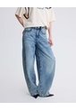 Jean Baggy Barrel Azul Claro  Para Mujer Azul Seven Seven de Seven Seven