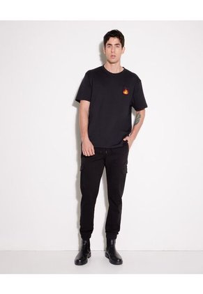 Camiseta  Para Hombre Manga Corta Color Negro Marca Seven Seven #45092231