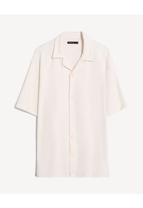 Camisa Para Hombre Manga Corta Sin Bolsillo Cuello R Color Marfil Marca Seven Seven #45018214