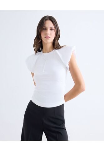 Camiseta  Para Mujer Manga Corta Moda Color Blanco Marca Seven Seven #28099664 Seven Seven