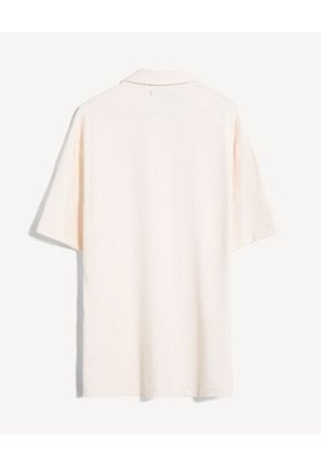 Camisa Para Hombre Manga Corta Sin Bolsillo Cuello R Color Marfil Marca Seven Seven #45018214