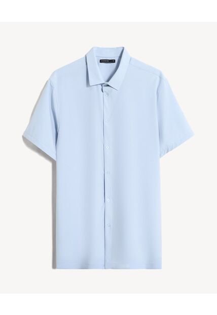 Camisa  Para Hombre Manga Corta Sin Bolsillo Cuello C Color Azul Marca Seven Seven #45017720