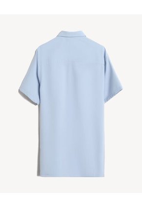 Camisa  Para Hombre Manga Corta Sin Bolsillo Cuello C Color Azul Marca Seven Seven #45017720