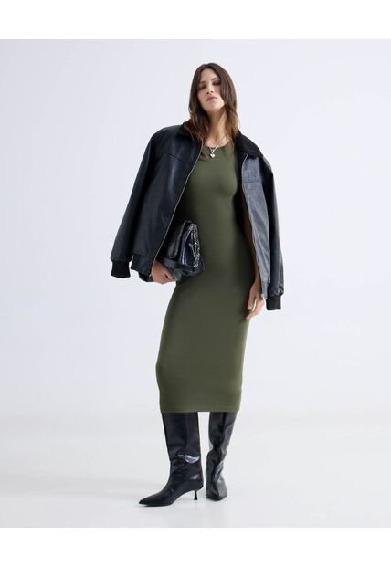 Vestido  Para Mujer M/C Medio Color Verde Marca Seven Seven #28177632