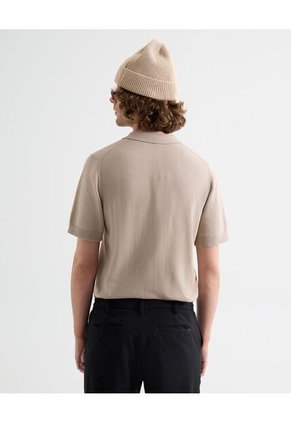 Polo Para Hombre Cuello Tejido Sin Bolsillo Color Arena Marca Seven Seven #45110886