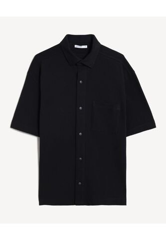 Camisa  Para Hombre Sobrecamisa Manga Corta Color Negro Marca Seven Seven #45017662 Seven Seven