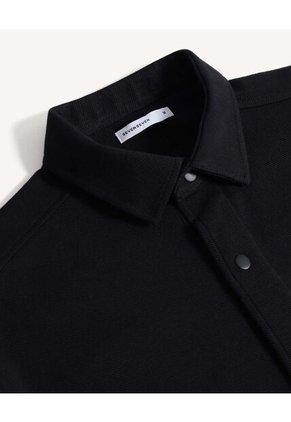 Camisa  Para Hombre Sobrecamisa Manga Corta Color Negro Marca Seven Seven #45017662
