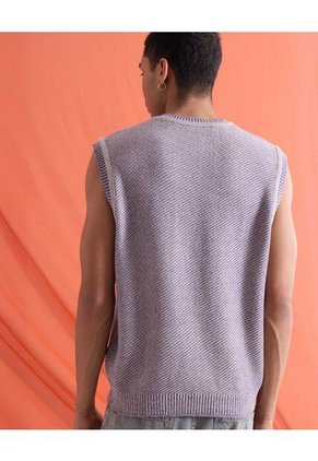 Chaleco  Para Hombre Punto Color Lila Marca Seven Seven #45250020