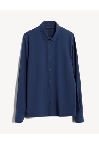 Camisa  Para Hombre Manga Larga Sin Bolsillo Cuello C Color Azul Marca Seven Seven #45017714 Seven Seven