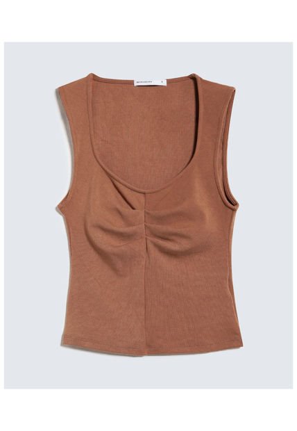 Camiseta Para Mujer Manga Sisa Color Camel Marca Seven Seven #28096101