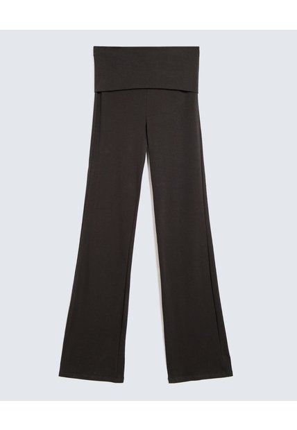 Pantalón Flare Tiro Alto  Para Mujer Gris Seven Seven
