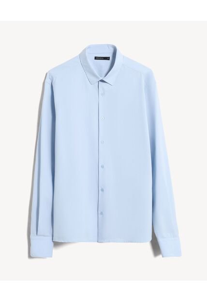 Camisa  Para Hombre Manga Larga Sin Bolsillo Cuello C Color Azul Marca Seven Seven #45017714