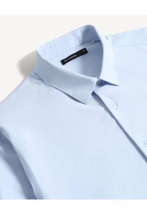 Camisa  Para Hombre Manga Larga Sin Bolsillo Cuello C Color Azul Marca Seven Seven #45017714