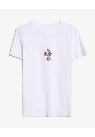 Camiseta  Para Mujer Manga Corta Cuello Redondo Color Marfil Marca Seven Seven #28097559 Seven Seven