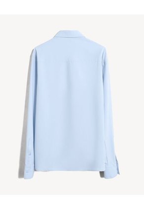 Camisa  Para Hombre Manga Larga Sin Bolsillo Cuello C Color Azul Marca Seven Seven #45017714