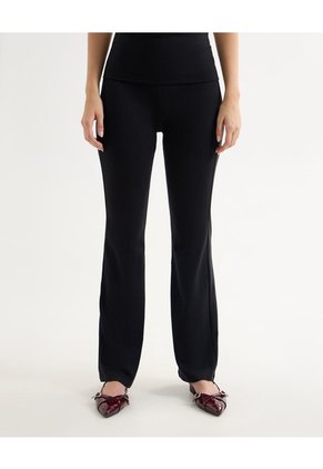Pantalón Flare Tiro Alto  Para Mujer Gris Seven Seven
