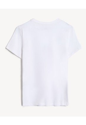 Camiseta Para Mujer Manga Corta Cuello Redondo Color Marfil Marca Seven Seven #28097559