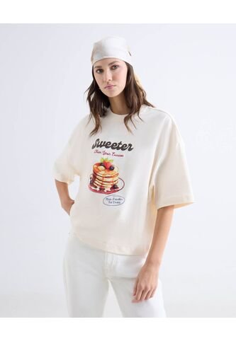 Camiseta  Para Mujer Manga Corta Cuello Redondo Color Blanco Marca Seven Seven #28098112 Seven Seven