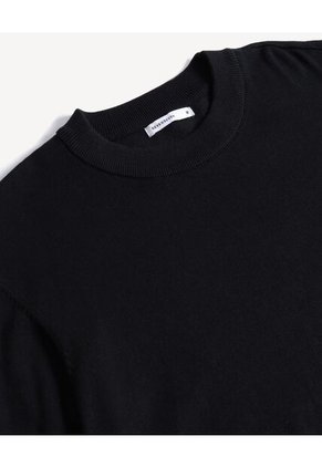 Saco  Para Hombre Cuello Redondo Color Negro Marca Seven Seven #45330268