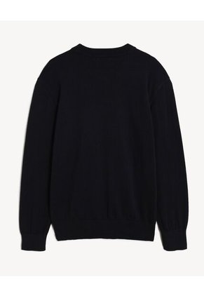 Saco  Para Hombre Cuello Redondo Color Negro Marca Seven Seven #45330268