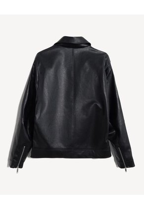 Chaqueta  Para Hombre Pu Color Negro Marca Seven Seven #45080527