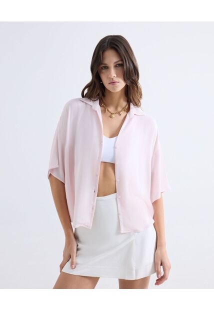 Blusa  Para Mujer Manga Corta Color Rosado Marca Seven Seven #28127537