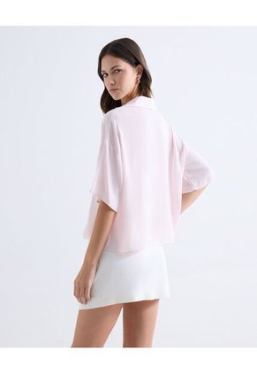 Blusa  Para Mujer Manga Corta Color Rosado Marca Seven Seven #28127537