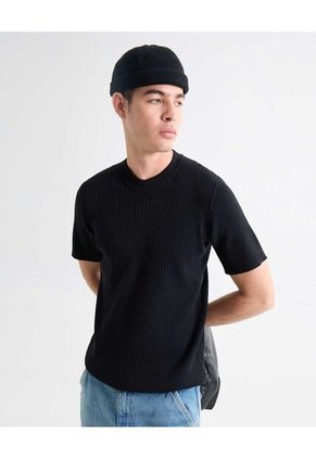 Camiseta Para Hombre Manga Corta Cuello Redondo Color Negro Marca Seven Seven #45092692