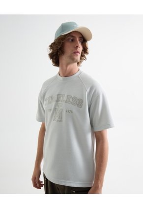 Camiseta Para Hombre Manga Corta Cuello Redondo Color Hueso Marca Seven Seven #45092720