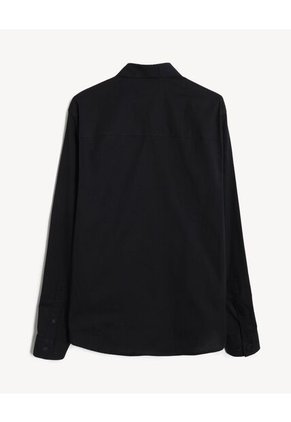 Camisa  Para Hombre Manga Larga Sin Bolsillo Cuello C Color Negro Marca Seven Seven #45017712