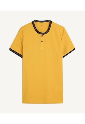 Polo Cuello Tejido Sin Bolsillo Hombre Seven Poliéster Amarillo 45110702-1252