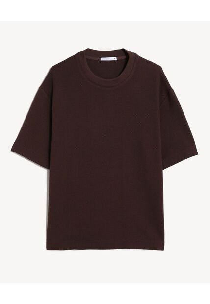 Camiseta  Para Hombre Manga Corta Cuello Redondo Color Café Marca Seven Seven #45097664