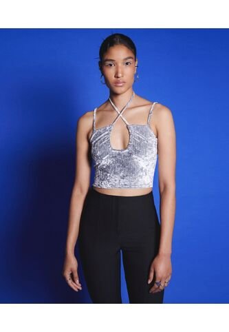 Camiseta Para Mujer Manga Sisa Color Gris  Marca Seven Seven #28095198 Seven Seven