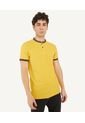 Polo Cuello Tejido Sin Bolsillo Hombre Seven Poliéster Amarillo 45110702-1252 de Seven Seven