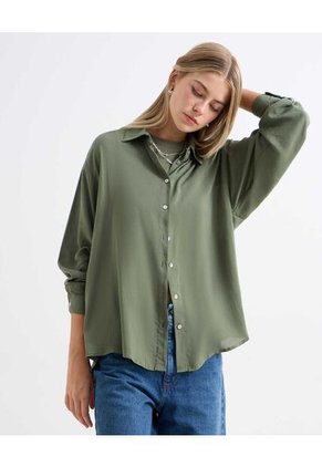 Blusa Para Mujer Manga Larga Color Verde Oscuro Marca Seven Seven #28123979