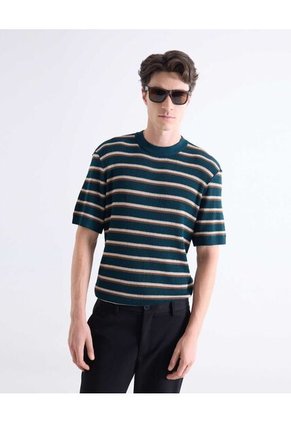 Camiseta Para Hombre Manga Corta Cuello Redondo Color Verde Marca Seven Seven #45092793