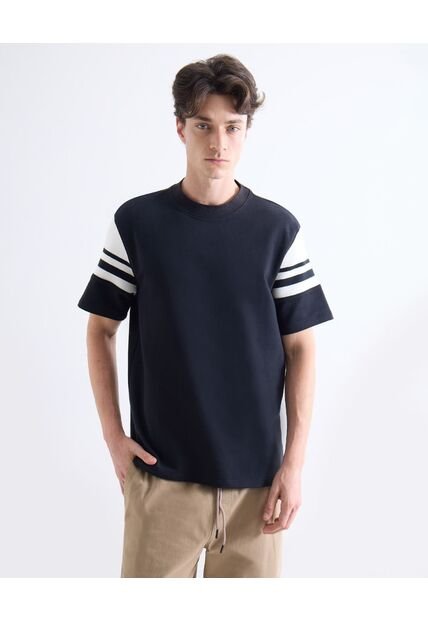 Polo  Para Hombre Cuello Tejido Sin Bolsillo Color Azul Marca Seven Seven #45110912