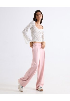 Top Tejido Textura Floreada Para Mujer Blanco Seven Seven