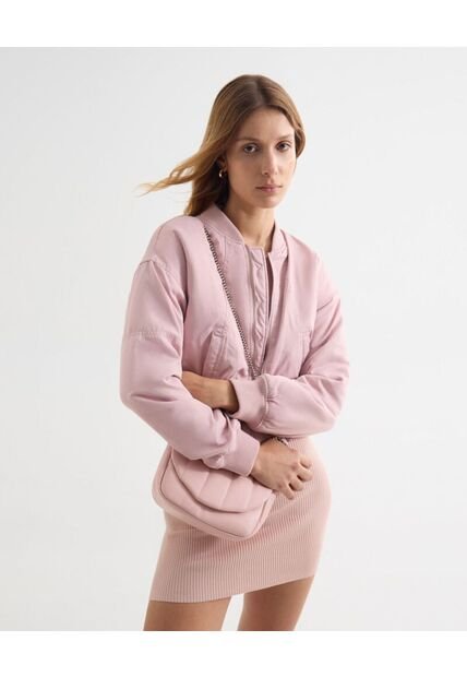 Chaqueta Corta Tipo Bomber  Para Mujer Rosado Seven Seven