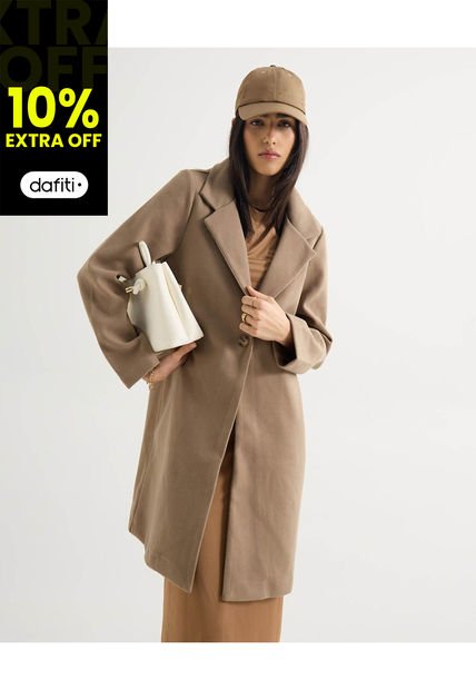 Chaqueta Para Mujer Abrigo Color Taupe Marca Seven Seven #28080975