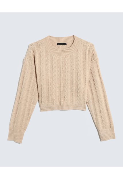 Saco Para Mujer Cuello Redondo Color Beige Marca Seven Seven #28330650